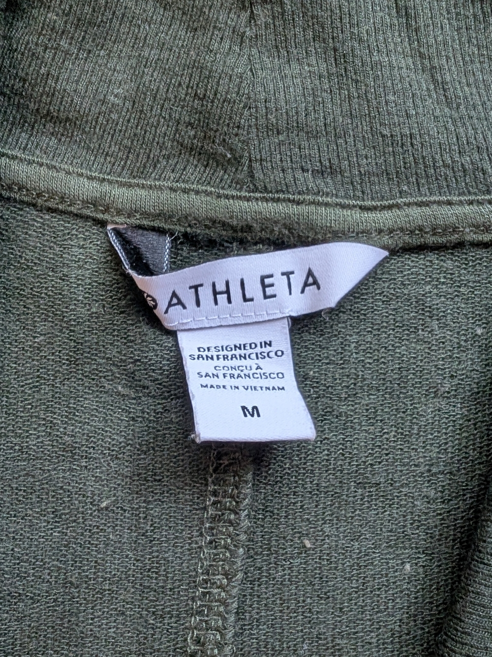 Athleta Pranayama Draped Cardigan Sweater - Aspen Olive Size medium - Picture 6 of 10